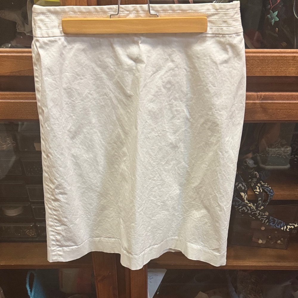Banana Republic White Pencil Skirt
